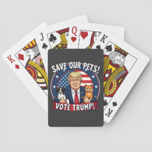 Rett unseren Haustieren, Trump-Tiere für Trump zu Spielkarten