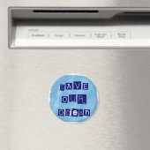 Rett unseren Meereswasser-Blue-Hintergrund Magnet (In Situ (Geschirrspüler))