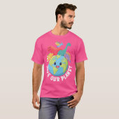Rett unseren Planet Dinosaur Earth Day 2024 Kids B T-Shirt (Vorne ganz)