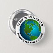 Rett unseren Planeten | Es gibt keinen Planeten B Button (Vorne & Hinten)