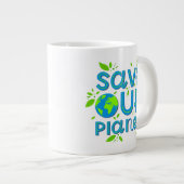 Rett unseren Planeten Jumbo-Tasse (Vorderseite Rechts)