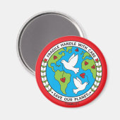 Rett unseren Planeten_Magnet 2.25" Magnet (Vorderseite/Rückseite)