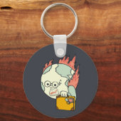 Rett unseren Planeten - Tag der Erde Schlüsselanhänger (Rückseite)