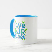 Rett unseren Planeten Tasse (Vorderseite Links)