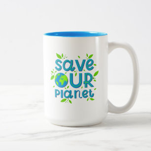 Rett unseren Planeten Zweifarbige Tasse