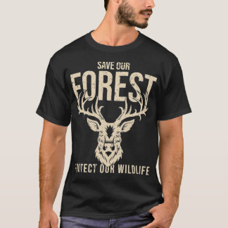 Rett unseren Wald Schutz unserer Wildtiere Grafik T-Shirt