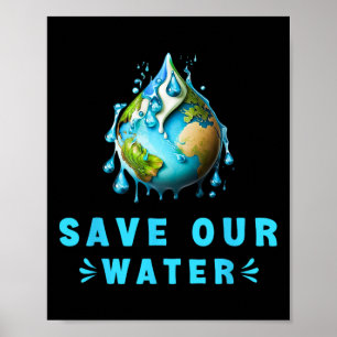 Rett unseren Wasserhaushalten am Tag des sauberen  Poster