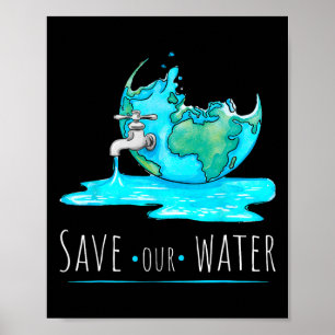 Rett unseren Wasserhaushalten am Tag des sauberen  Poster