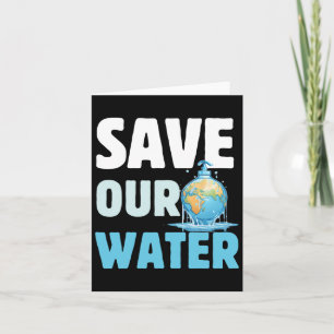 Rett unseren Wassern Erde Tag sauberes Wasser Karte