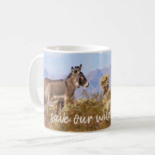 Rett unseren wilden Burros Kaffeetasse (Vorderseite Links)