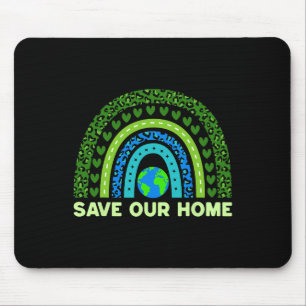 Rett unseren Zuhause Earth Day Environmental Rainb Mousepad