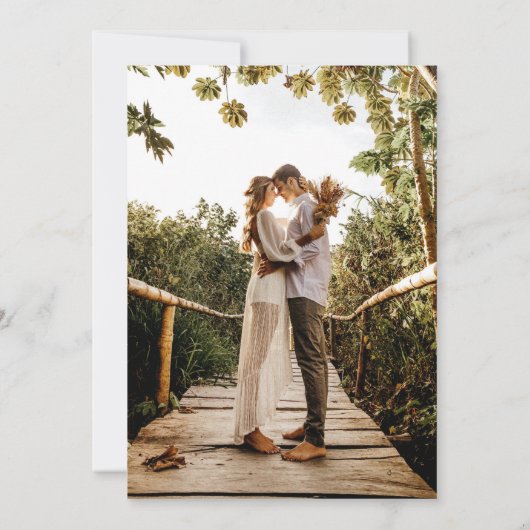 Rett unserer Date Arch Foto Typografy Wedding Save The Date (Rückseite)