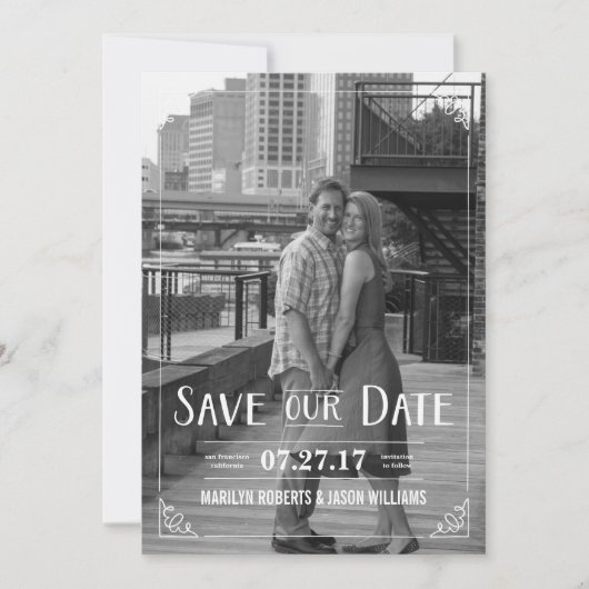 Rett unserer Date Hochzeitseinladung Save The Date (Vorderseite)