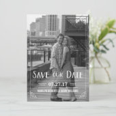 Rett unserer Date Hochzeitseinladung Save The Date (Stehend Vorderseite)
