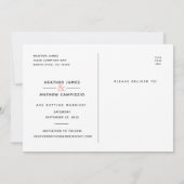 Rett unserer Date Wedding Distressed Script-Fotoka Einladung (Rückseite)