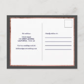 Rett unserer Datums-Rose goldgraues Foto-Raster Ankündigungspostkarte (Rückseite)