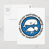 Rett unserer Dugong & Schildkröten Postkarte (Vorne/Hinten)