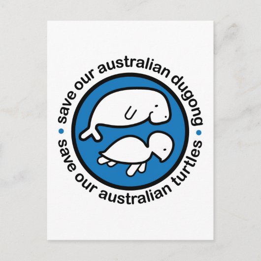 Rett unserer Dugong & Schildkröten Postkarte (Vorderseite)