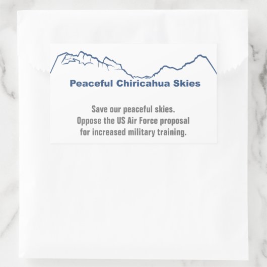 Rett unserer friedlichen Himmelsaufkleber Rechteckiger Aufkleber (Tasche)