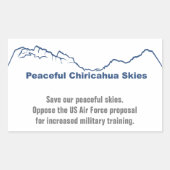 Rett unserer friedlichen Himmelsaufkleber Rechteckiger Aufkleber (Vorderseite)