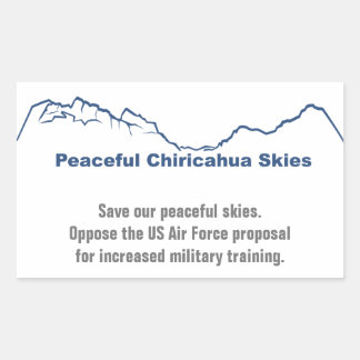 Rett unserer friedlichen Himmelsaufkleber Rechteckiger Aufkleber