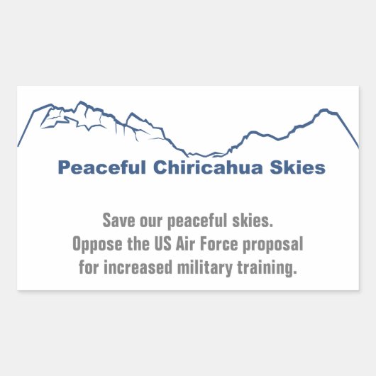Rett unserer friedlichen Himmelsaufkleber Rechteckiger Aufkleber (Vorderseite)