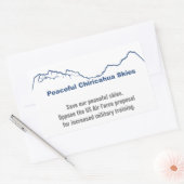 Rett unserer friedlichen Himmelsaufkleber Rechteckiger Aufkleber (Umschlag)