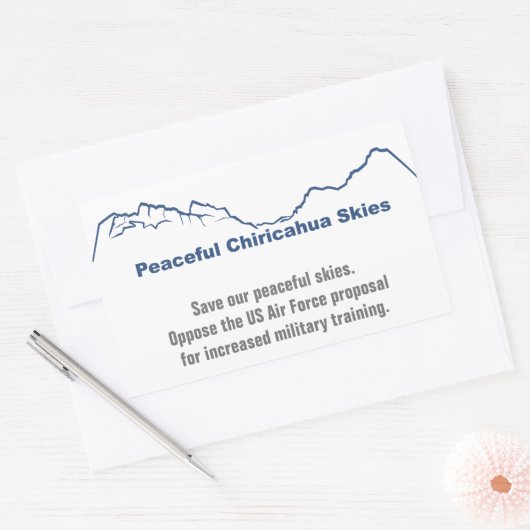 Rett unserer friedlichen Himmelsaufkleber Rechteckiger Aufkleber (Umschlag)