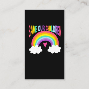 Rett unserer Kinder Niedlichen Rainbow Child Human Visitenkarte