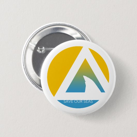 rett unserer Meeres-Dreikreise Button (Vorne & Hinten)