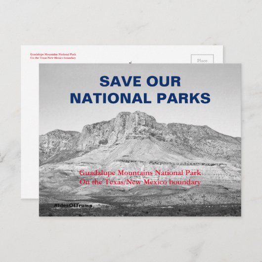 Rett unserer Nationalparkresistenz 1 Postkarte (Vorne/Hinten)