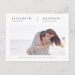 Rett unserer neuen Date Simple Chic Custom Foto We Postkarte