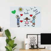 Rett unserer Niedlichen Liebe-Friedensbotschaft fü Poster (Heimbüro)