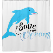 Rett unserer Ozeane Duschvorhang (Vorderseite)