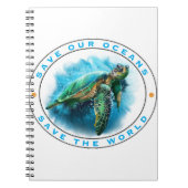 Rett unserer Ozeane - Meeresschildkröte Notizblock (Vorderseite)