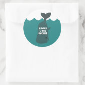 Rett unserer Ozeane Umweltkunst Runder Aufkleber (Tasche)