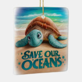 Rett unserer Ozeane und Meeresschutz Keramikornament (Rechts)