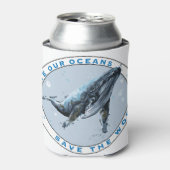 Rett unserer Ozeane - Whaledesign Dosenkühler (Kanne Vorderseite)