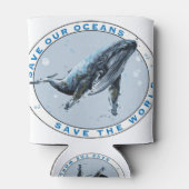 Rett unserer Ozeane - Whaledesign Dosenkühler (Rückseite)
