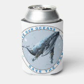 Rett unserer Ozeane - Whaledesign Dosenkühler (Kanne Rückseite)