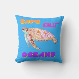 Rett unserer Ozeanschildkröte Kissen