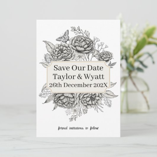 Rett unserer Terminzeitsankündigung Save The Date (Stehend Vorderseite)