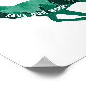 Rett unserer Waldschutzanlage Poster (Ecke)