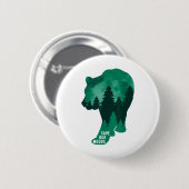 Rett unserer Waldschutzbärenart Button (Vorne & Hinten)