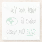 Rett unserer Welt Glasuntersetzer (Rückseite)