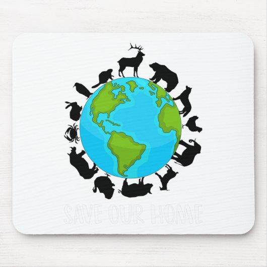 Rett unserer Zuhause Animals Wildlife Conservation Mousepad (Vorne)