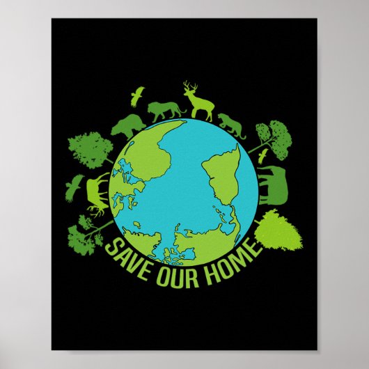 Rett unserer Zuhause Animals Wildlife Conservation Poster (Vorne)