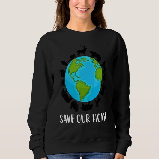 Rett unserer Zuhause Animals Wildlife Conservation Sweatshirt (Vorderseite)
