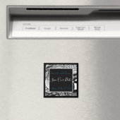 Rett unseres Datums abstrakt Schwarz-Weiß-Kunst Magnet (In Situ (Geschirrspüler))