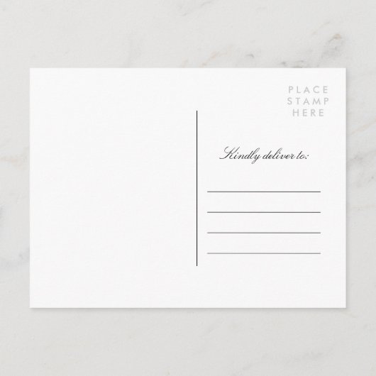 Rett unseres Datums - Diamantring - Kundenspezifis Ankündigungspostkarte (Rückseite)